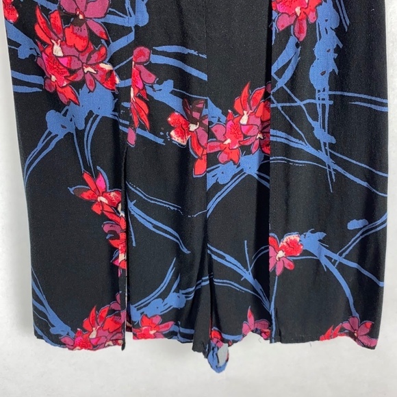 Band of Gypsies Floral Black Sleeveless Summer Romper, size Large EUC - Picture 2 of 6